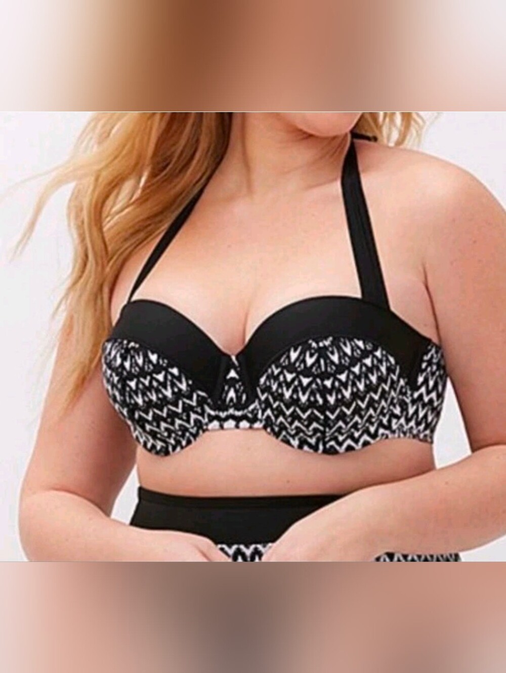 Cacique Swim Ikat Bandeau Bra Bikini Top